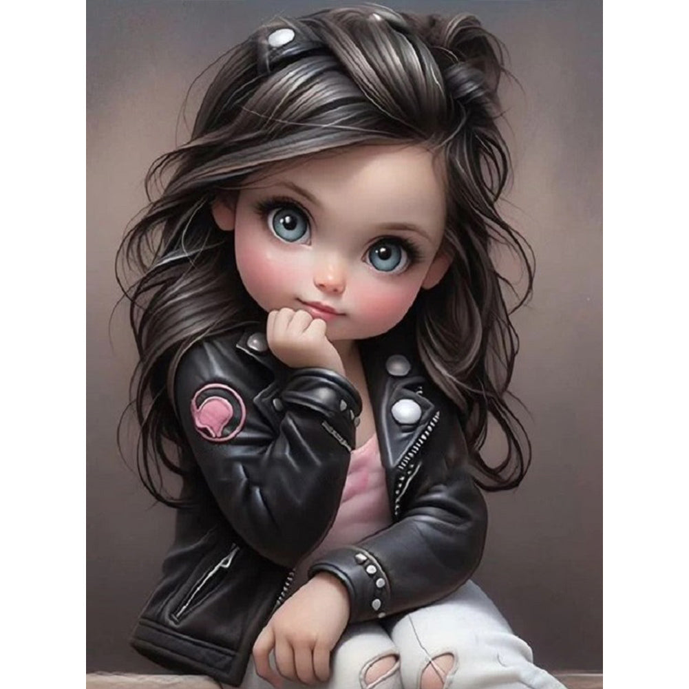 Diamond Painting - Full Round - big eyed girl (30*40CM)