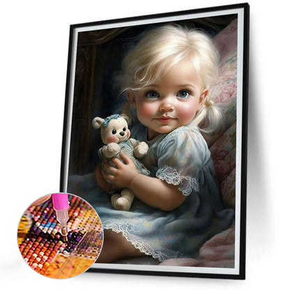 Diamond Painting - Full Round - big eyed girl (30*40CM)