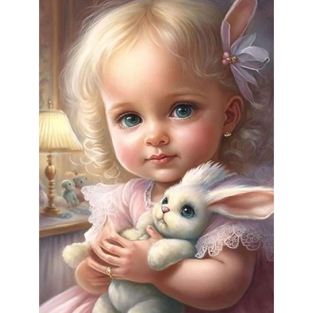 Diamond Painting - Full Round - big eyed girl (30*40CM)
