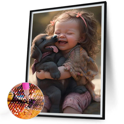 Diamond Painting - Full Round - big eyed girl (30*40CM)