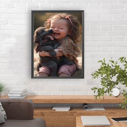 Diamond Painting - Full Round - big eyed girl (30*40CM)