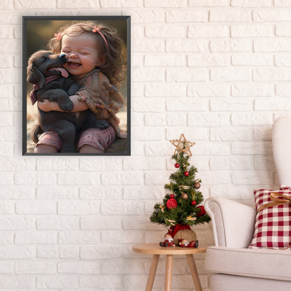 Diamond Painting - Full Round - big eyed girl (30*40CM)