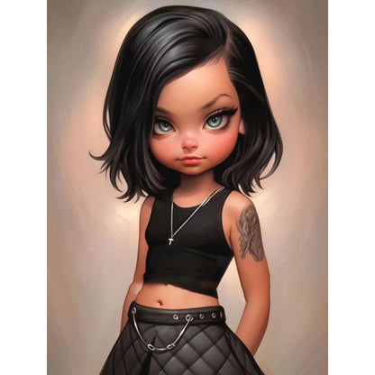 Diamond Painting - Full Round - big eyed girl (30*40CM)