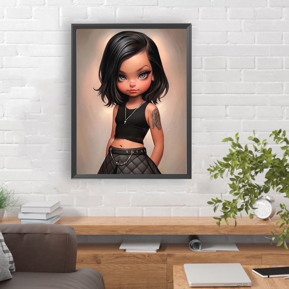 Diamond Painting - Full Round - big eyed girl (30*40CM)