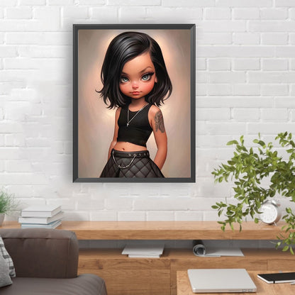 Diamond Painting - Full Round - big eyed girl (30*40CM)