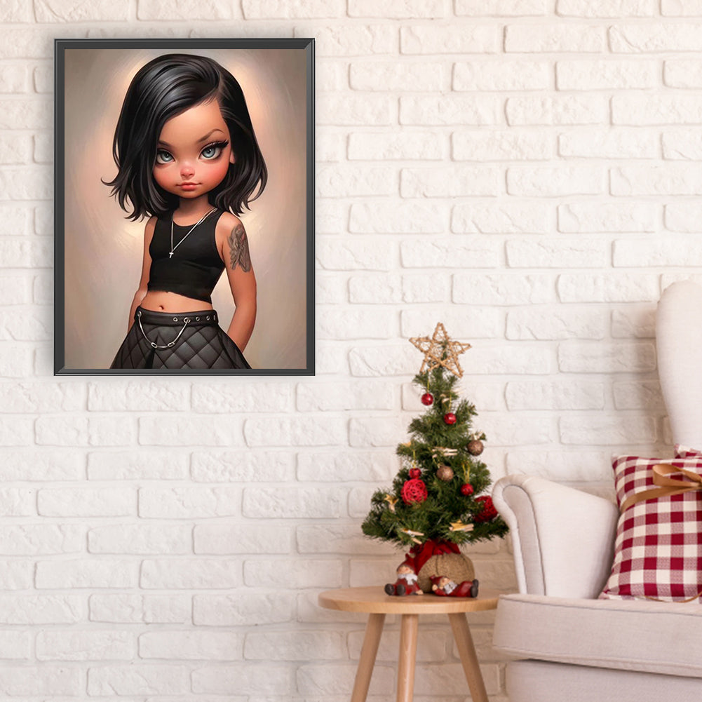 Diamond Painting - Full Round - big eyed girl (30*40CM)