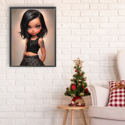Diamond Painting - Full Round - big eyed girl (30*40CM)