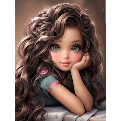 Diamond Painting - Full Round - big eyed girl (30*40CM)