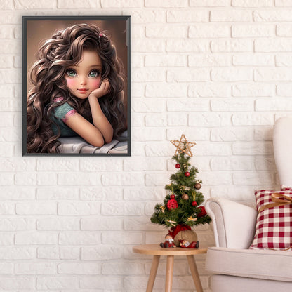 Diamond Painting - Full Round - big eyed girl (30*40CM)