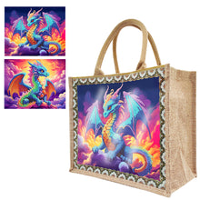 Load image into Gallery viewer, Flowers and Bird Linen Reusable Diamond Painting Tote Bag for Women Adults Craft

