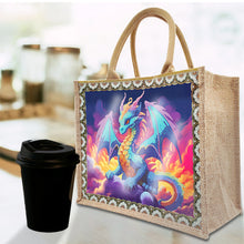 Load image into Gallery viewer, Flowers and Bird Linen Reusable Diamond Painting Tote Bag for Women Adults Craft
