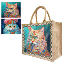 Load image into Gallery viewer, Flowers and Bird Linen Reusable Diamond Painting Tote Bag for Women Adults Craft
