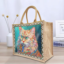 Load image into Gallery viewer, Flowers and Bird Linen Reusable Diamond Painting Tote Bag for Women Adults Craft
