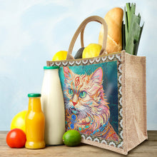 Load image into Gallery viewer, Flowers and Bird Linen Reusable Diamond Painting Tote Bag for Women Adults Craft
