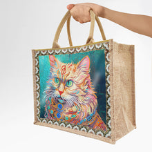 Load image into Gallery viewer, Flowers and Bird Linen Reusable Diamond Painting Tote Bag for Women Adults Craft
