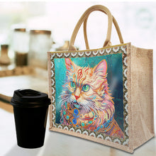 Load image into Gallery viewer, Flowers and Bird Linen Reusable Diamond Painting Tote Bag for Women Adults Craft
