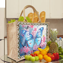 Load image into Gallery viewer, Flowers and Bird Linen Reusable Diamond Painting Tote Bag for Women Adults Craft
