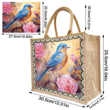 Load image into Gallery viewer, Flowers and Bird Linen Reusable Diamond Painting Tote Bag for Women Adults Craft
