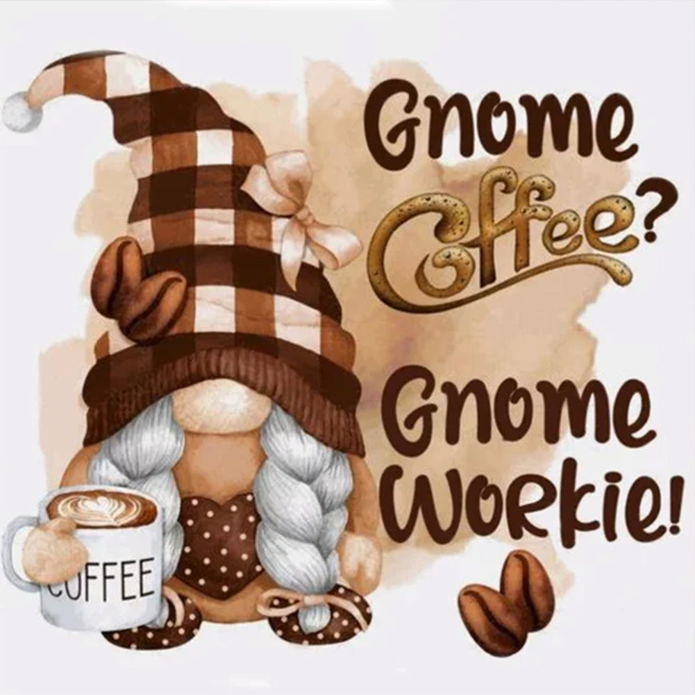 Diamond Painting - Full Round - coffee bean gnome (30*30CM)