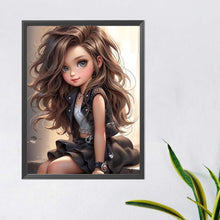 Load image into Gallery viewer, Diamond Painting - Full Round - sweet cool girl (40*50CM)
