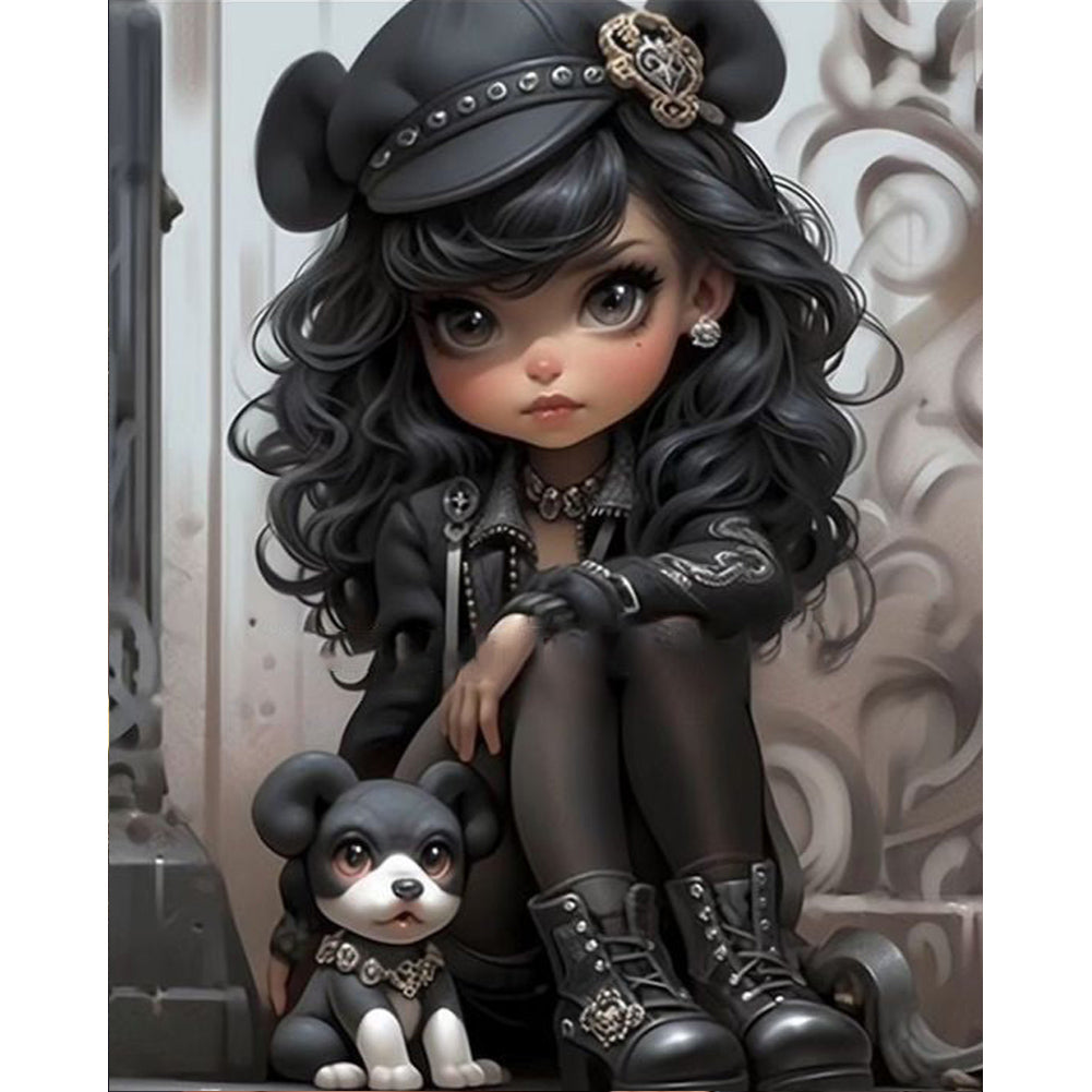Diamond Painting - Full Round - sweet cool girl (40*50CM)