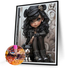 Load image into Gallery viewer, Diamond Painting - Full Round - sweet cool girl (40*50CM)
