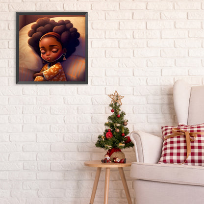 Diamond Painting - Full Round - black girl (30*30CM)