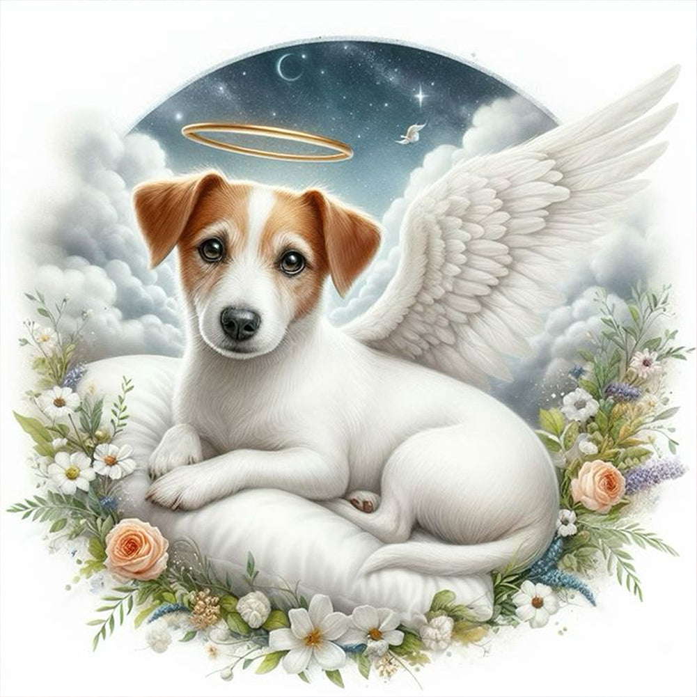Diamond Painting - Full Round - angel dog (40*40CM)
