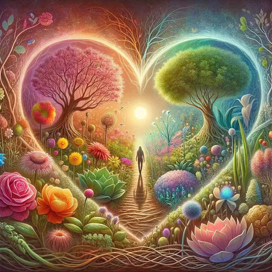 Diamond Painting - Full Round - love tree of life (30*30CM)