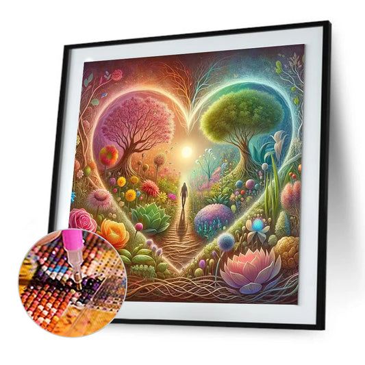 Diamond Painting - Full Round - love tree of life (30*30CM)