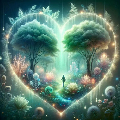 Diamond Painting - Full Round - love tree of life (30*30CM)