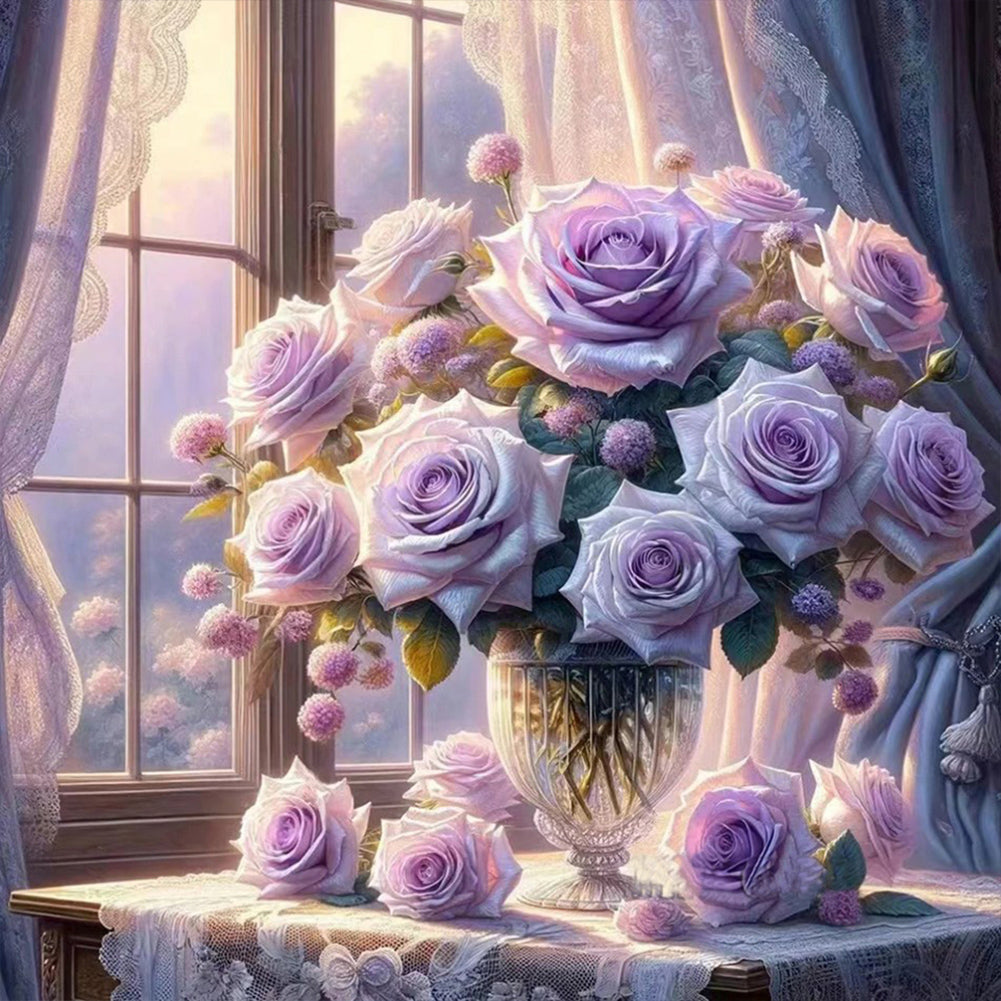 Diamond Painting - Full Round - Window vase (30*30CM)