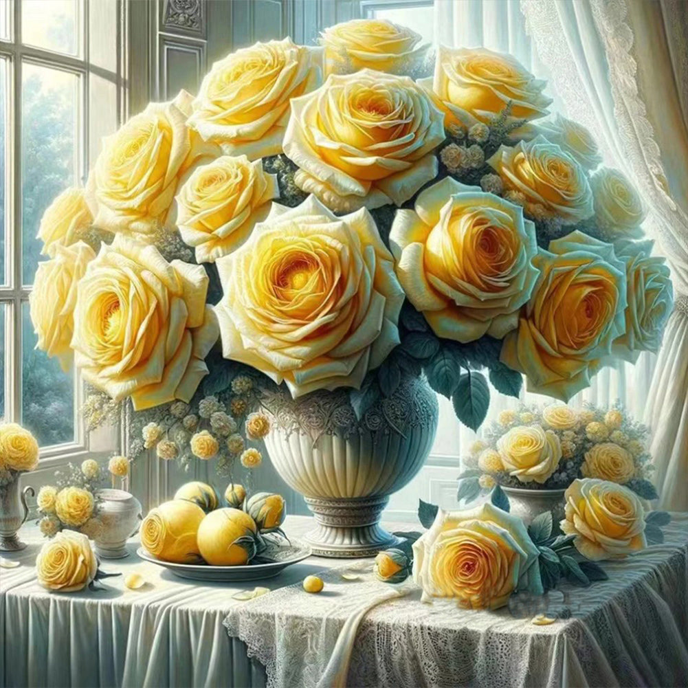 Diamond Painting - Full Round - Window vase (30*30CM)