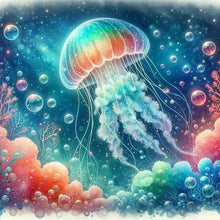 Load image into Gallery viewer, Diamond Painting - Full Round - rainbow bubble jellyfish (30*30CM)

