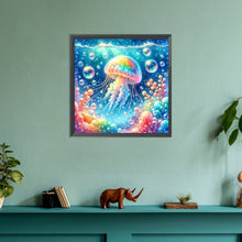 Load image into Gallery viewer, Diamond Painting - Full Round - rainbow bubble jellyfish (30*30CM)
