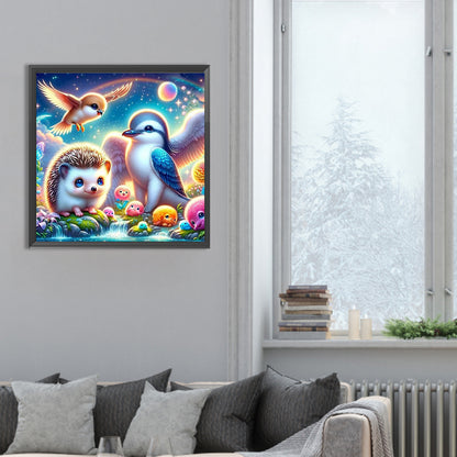 Diamond Painting - Full Round - Forest Animal Conference (30*30CM)