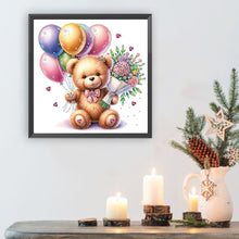 Load image into Gallery viewer, Diamond Painting - Partial Special Shaped - birthday teddy bear (30*30CM)
