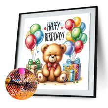 Load image into Gallery viewer, Diamond Painting - Partial Special Shaped - birthday teddy bear (30*30CM)
