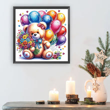 Load image into Gallery viewer, Diamond Painting - Partial Special Shaped - birthday teddy bear (30*30CM)
