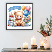 Load image into Gallery viewer, Diamond Painting - Partial Special Shaped - birthday teddy bear (30*30CM)
