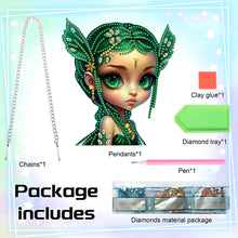 Load image into Gallery viewer, Acrylic Dragon and Witch Single-Sided 5D DIY Diamond Painting Hanging Pendant
