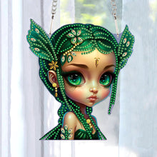 Load image into Gallery viewer, Acrylic Dragon and Witch Single-Sided 5D DIY Diamond Painting Hanging Pendant
