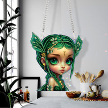 Load image into Gallery viewer, Acrylic Dragon and Witch Single-Sided 5D DIY Diamond Painting Hanging Pendant
