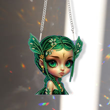 Load image into Gallery viewer, Acrylic Dragon and Witch Single-Sided 5D DIY Diamond Painting Hanging Pendant
