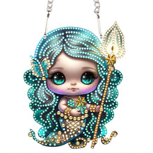 Load image into Gallery viewer, Acrylic Dragon and Witch Single-Sided 5D DIY Diamond Painting Hanging Pendant
