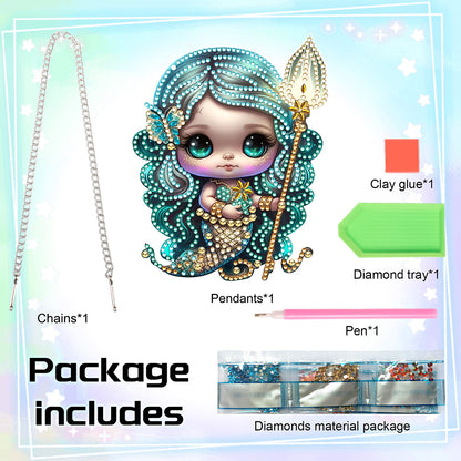 Acrylic Dragon and Witch Single-Sided 5D DIY Diamond Painting Hanging Pendant
