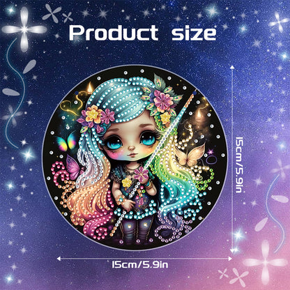 Acrylic Dragon and Witch Single-Sided 5D DIY Diamond Painting Hanging Pendant