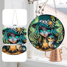Load image into Gallery viewer, Acrylic Dragon and Witch Single-Sided 5D DIY Diamond Painting Hanging Pendant
