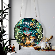 Load image into Gallery viewer, Acrylic Dragon and Witch Single-Sided 5D DIY Diamond Painting Hanging Pendant
