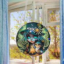 Load image into Gallery viewer, Acrylic Dragon and Witch Single-Sided 5D DIY Diamond Painting Hanging Pendant

